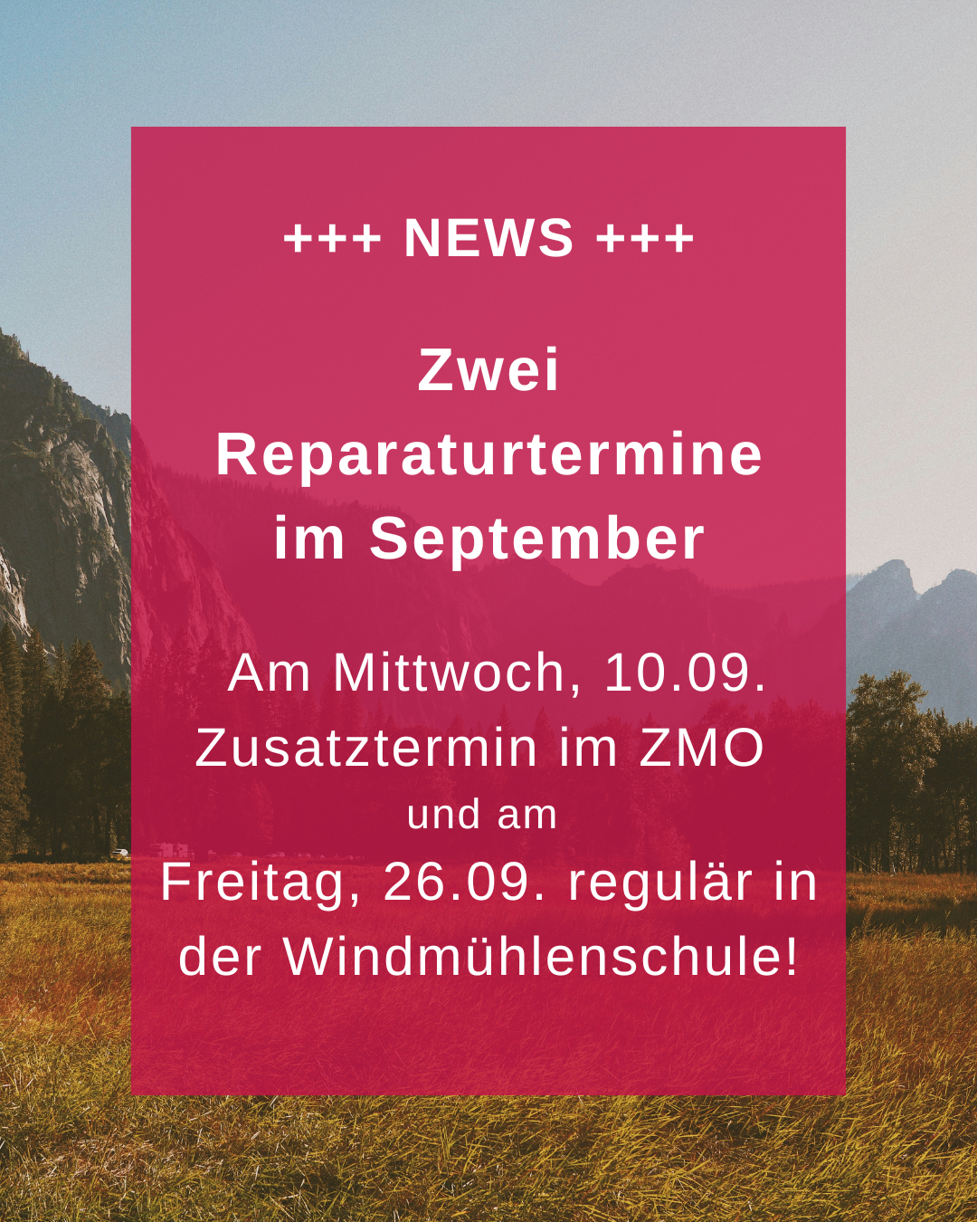 Reparaturtermine September 2025
