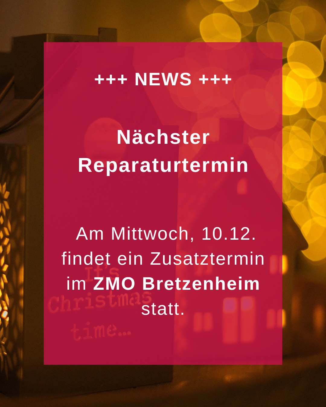 Reparaturtermin Dezember 2025