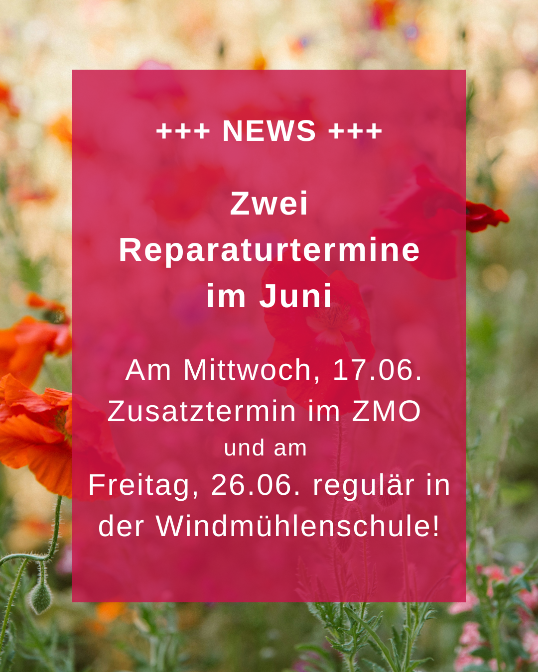 Reparaturtermine Juni