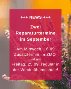 Reparaturtermine September 2026